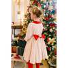 Olympe Holiday Long Sleeve Smocked Dress, Red - Dresses - 3 - thumbnail