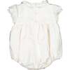 Colombe Silk Ceremony Smocked Bubble, Gold - Rompers - 3 - thumbnail