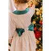 Olympe Holiday Long Sleeve Smocked Dress, Green - Dresses - 4 - thumbnail