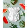 Colombe Silk Ceremony Smocked Bubble White - Rompers - 2 - thumbnail