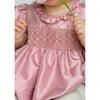 Astrid French Silk Smocked Bubble, Pink - Rompers - 3 - thumbnail