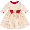 Olympe Holiday Long Sleeve Smocked Dress, Red - Dresses - 5 - thumbnail