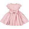 Astrid French Silk Smocked Dress, Pink - Dresses - 7 - thumbnail