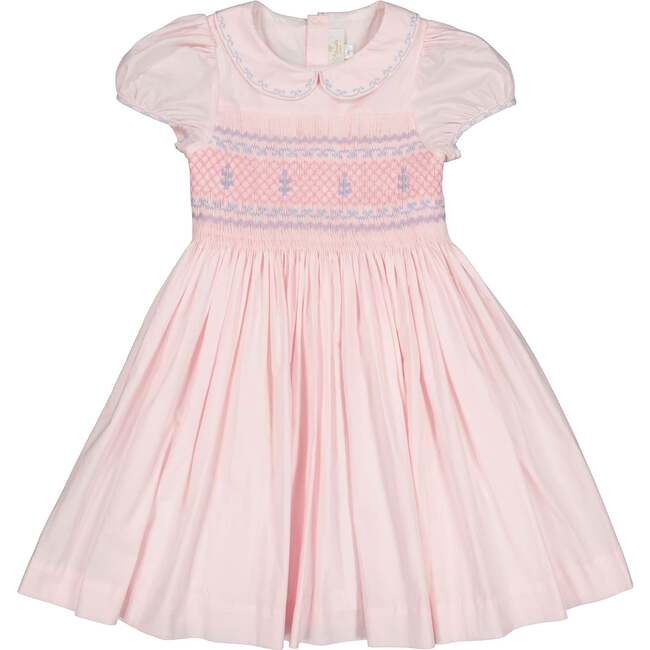Princess Charlotte Heirloom Smocked Dress, Pink - Dresses - 1