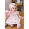 Poppy Short Puff Sleeves Smocked Baby Set, Pink - Mixed Apparel Set - 2 - thumbnail