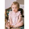 Myrtille Floral Short Sleeve Bishop Romper, Pink - Rompers - 2 - thumbnail