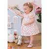 Poppy Short Puff Sleeves Smocked Baby Set, Pink - Mixed Apparel Set - 4 - thumbnail