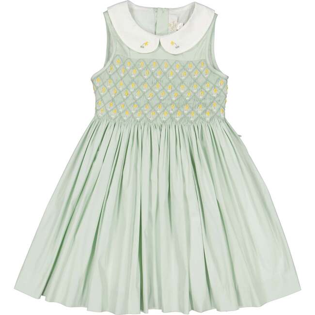 Lily Sleeveless Smocked Dress, Mint