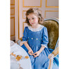 Heidi Winter Long Sleeve Smocked Dress, Blue - Dresses - 3 - thumbnail