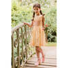 Iris Floral Frilled Sleeveless Smocked Yoke Dress, Yellow - Dresses - 2 - thumbnail