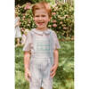 George Stripe Dungaree & Shirt, Green - Rompers - 2 - thumbnail