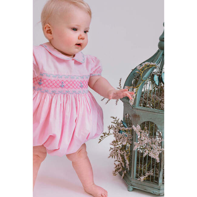Charlotte Classic Heirloom Smocked Bubble, Pink
