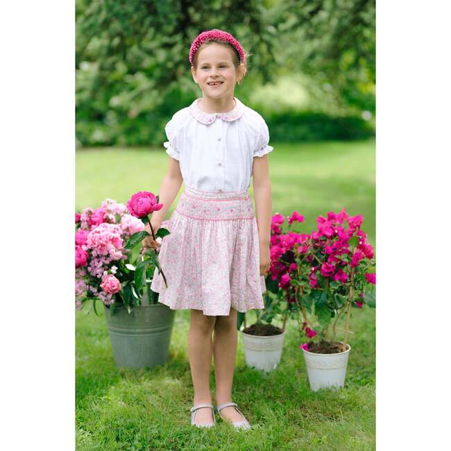 Marie Floral Skirt & Short Sleeve Blouse, Pink
