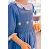 Heidi Winter Long Sleeve Smocked Dress, Blue - Dresses - 4 - thumbnail