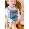 George Flannel Dungaree & Long Sleeve Shirt, Grey - Overalls - 3 - thumbnail