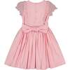 Camelia Organza Puff Sleeves Smocked Dress, Pink - Dresses - 5