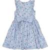 Marguerite Floral Blue Frilled Sleeveless Smocked Dress - Dresses - 3