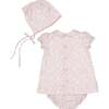 Violette Floral Pink Short Puff Baby Set - Mixed Apparel Set - 5