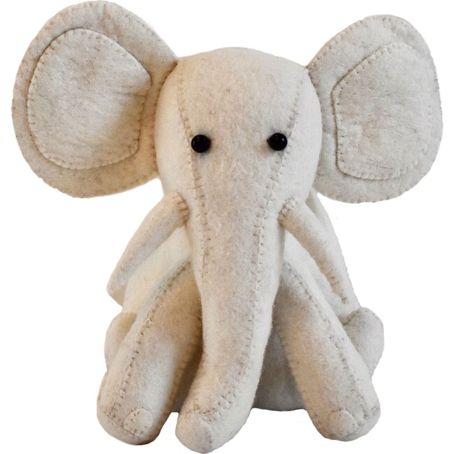 Elephant Door Stop & Book End, Cream