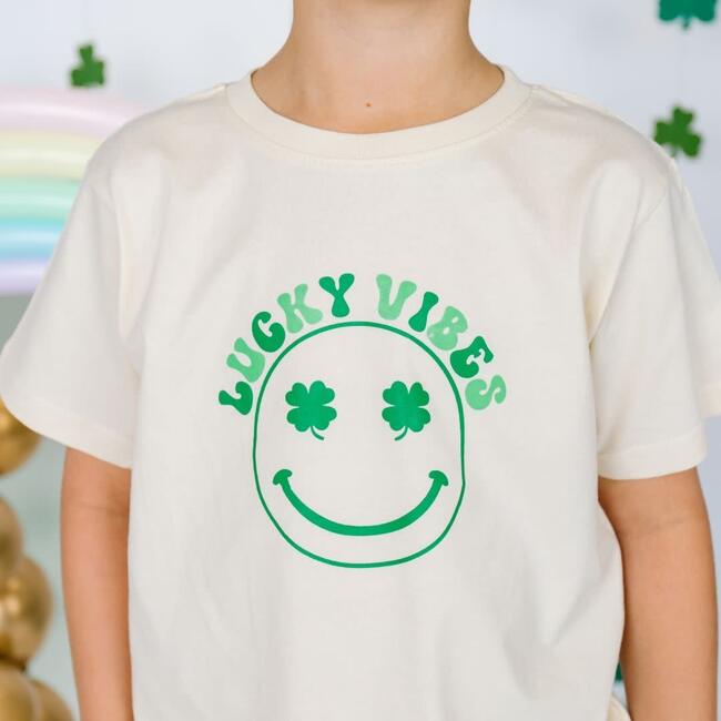 Lucky Vibes St. Patrick's Day Short Sleeve T-Shirt, Natural