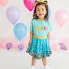 Third Birthday Patch Short Sleeve T-Shirt, Aqua - T-Shirts - 3