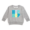 Hip Hop Patch L/S Sweatshirt, Gray - Sweatshirts - 1 - thumbnail