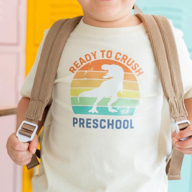 Ready to Crush Preschool Short Sleeve T-Shirt, Natural - T-Shirts - 3