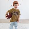 Football Lace Patch Beanie, Mocha - Hats - 3
