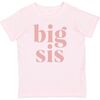 Big Sis Short Sleeve T-Shirt, Ballet Pink - T-Shirts - 1 - thumbnail