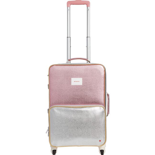 Logan Carry-On Suitcase, Pink/Silver - Bags - 4