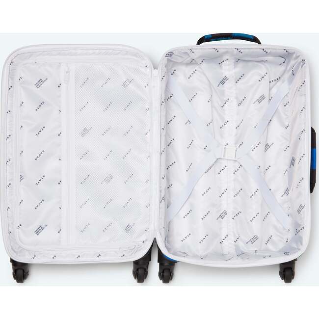 Logan Carry-On Suitcase, Blue Checkerboard - Luggage - 3