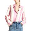 Silk Stripes Button-Up Shirt, Pink/Ivory - Button Downs - 1 - thumbnail
