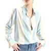 Silk Stripes Button-Up Shirt, Blue/Ivory - Button Downs - 1 - thumbnail