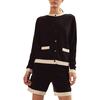 Wool Cashmere 2 Tones Cardigan, Black/White - Cardigans - 1 - thumbnail
