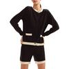 Wool Cashmere 2 Tones Shorts, Black/White - Shorts - 2 - thumbnail