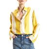 Silk Stripes Button-Up Shirt, Yellow/Ivory - Button Downs - 1 - thumbnail