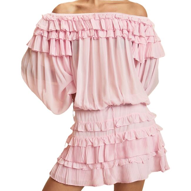 Ruffle Pleated Micro Skirt, Pink - Skirts - 4