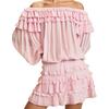 Ruffle Pleated Micro Skirt, Pink - Skirts - 4 - thumbnail