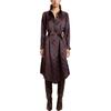 Pintuck Silk Charmeuse Shirt Dress, Black/Burgundy - Dresses - 1 - thumbnail