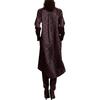 Pintuck Silk Charmeuse Shirt Dress, Black/Burgundy - Dresses - 6
