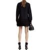 Sweatshirt Georgette Ruffle Combo Dress, Black - Dresses - 6 - thumbnail