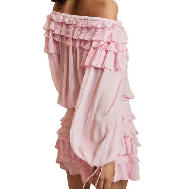 Ruffle Pleated Micro Skirt, Pink - Skirts - 7