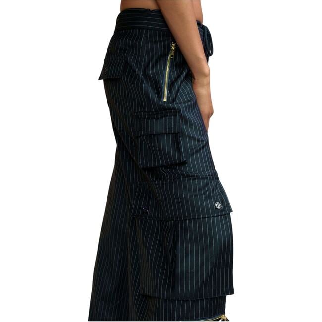 Oversized Double Breasted Vest, Navy - Vests - 5