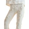 3D Flowers Ponte Knit Cropped Pants, White - Pants - 2 - thumbnail
