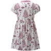 Eloise Christmas Tree Button-Front Dress, Pink - Dresses - 2 - thumbnail