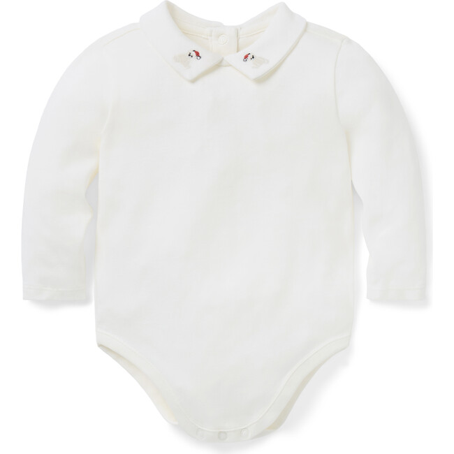 Baby Embroidered Bear Collar Bodysuit