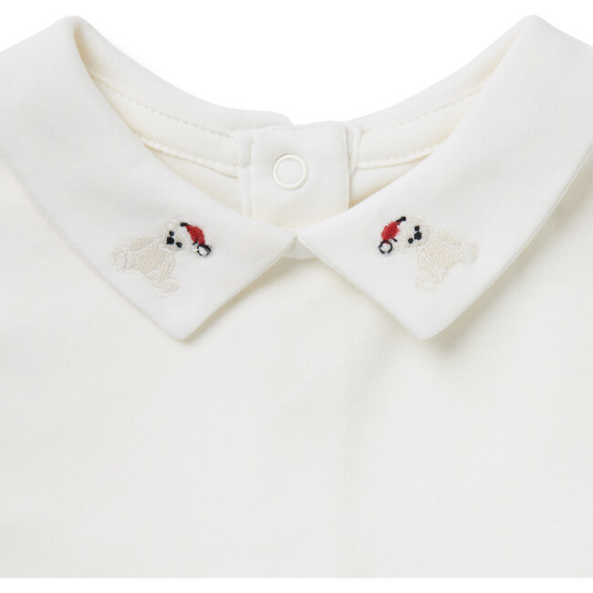 Baby Embroidered Bear Collar Bodysuit