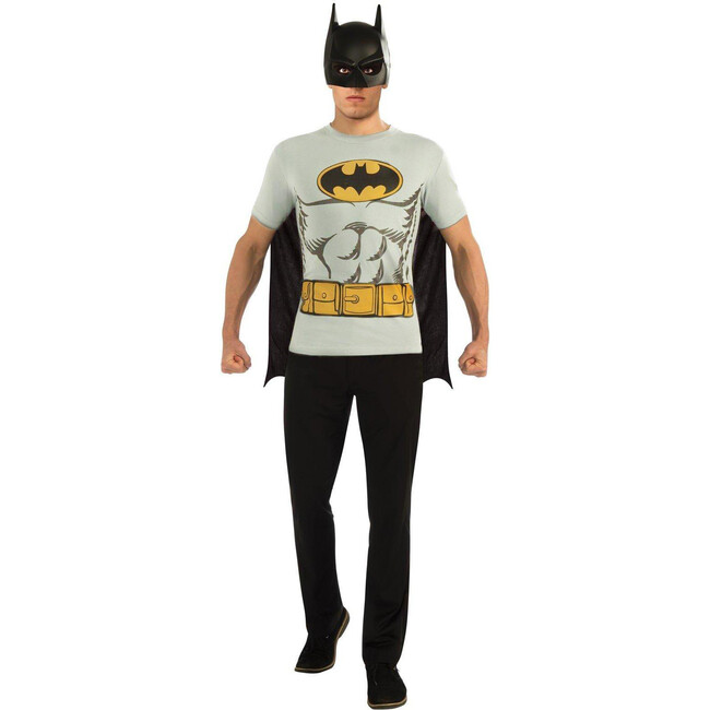 Batman Adult T-Shirt Costume Set, Multi - Costumes - 1