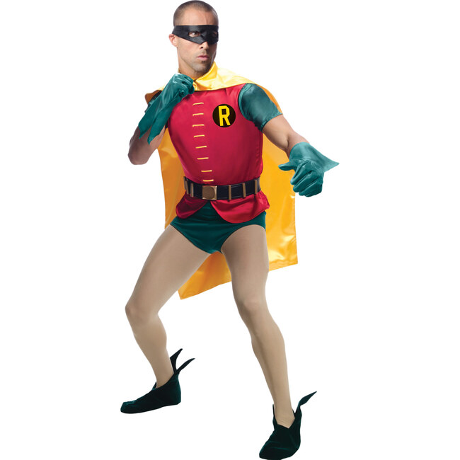 Robin Grand Heritage Adult Costume Classic Comic 1966, Multi