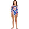 Honey Kids’ One Piece Swimsuit, Blue - One Pieces - 1 - thumbnail